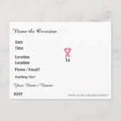 Pink Ribbon Cancer Awareness Briefkaart (Achterkant)