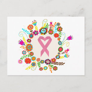 Pink Ribbon Cancer Awareness Invitation Carte Post