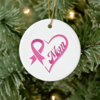 Pink Ribbon Coeur ornement de maman