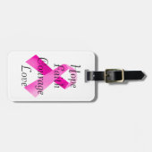 Pink Ribbon Faith Bagagelabel (Voorkant horizontaal)
