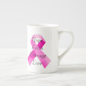 Pink Ribbon Faith Bone China Mug (Droite)