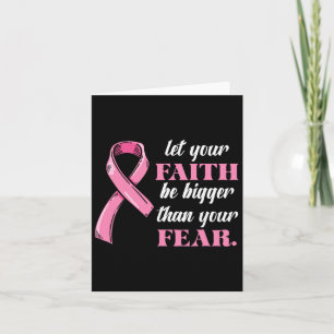 Pink Ribbon Faith Breast Cancer Angst Oorlog Kaart