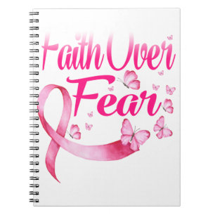 Pink Ribbon Faith T-shirt Breast Cancer Survivor Notitieboek
