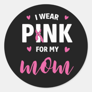 Pink Ribbon Fighter Overlevende Moeder Borstkanker Ronde Sticker