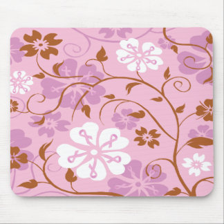 Pink Ribbon Floral Muismat