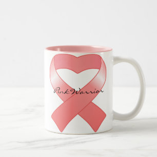 Pink Ribbon Heart Mok