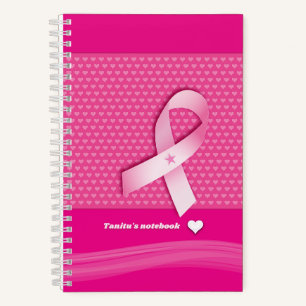 Pink Ribbon Hearts Borstkanker Awareness Journal Notitieboek