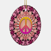 Pink Ribbon Mandala Keepomwille Peace Ornament (Rechts)