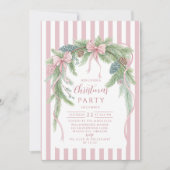 Pink Ribbon Pine Christmas Kaart (Voorkant)