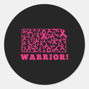 Pink Ribbon State Kansas is een borstkankerbestrij Ronde Sticker