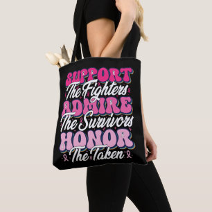 Pink Ribbon Support bewonder het borstbewustzijn v Draagtas