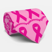 Pink Ribbon Survivor Stropdas (Opgerold)