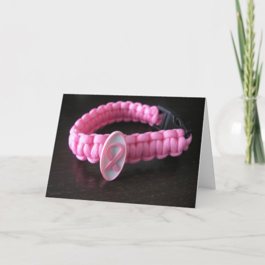 Pink Ribbon Wenskaart Kaart (Voorkant)