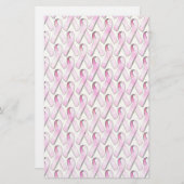 PINK RIBBONS PATTERN BRIEFPAPIER (Voorkant / Achterkant)