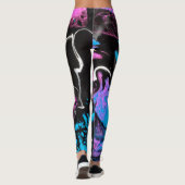 PINK RIVER UNIQUE PAINTED DESIGN YOGA PANTS LEGGINGS (Achterkant)