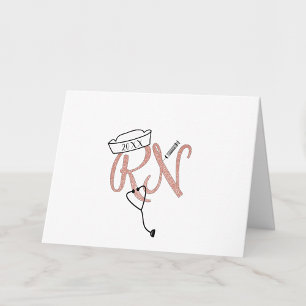 Pink RN infirmière photo merci + message