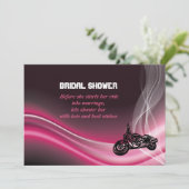 Pink road biker mariage invitation de douche nupti (Debout devant)
