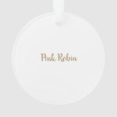 Pink Robin Songbird Ornament (achterkant)