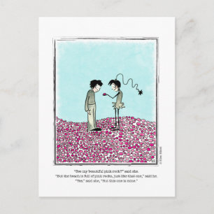 PINK ROCKS cartoon door Ellen Elliott Briefkaart