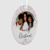 Pink Rococo Joyeux Noël Script Photo (devant)