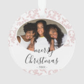 Pink Rococo Joyeux Noël Script Photo (dos)