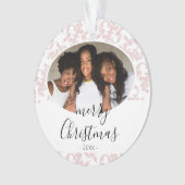 Pink Rococo Joyeux Noël Script Photo (devant)