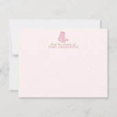 Pink Rodeo Boots Nursery Note Card Kaart (Voorkant)