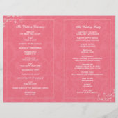 Pink Romance Mariage Bi programme de pliage (Dos)