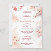 Pink Romantic Sakura & Japanese White Dragon Kaart (Voorkant)