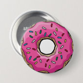pink ronde button 7,6 cm (Voorkant /achterkant)