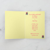 Pink Rose Blue Ribbon Wedding Invitation Cards (Intérieur)