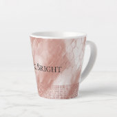 Pink Rose Blush Sparkle Glam Animal Latte Mok (Rechterhoek)