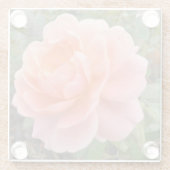 Pink Rose Coster Glazen Onderzetter (Achterkant)
