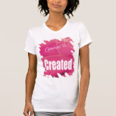 Pink Rose Created Scripture T-shirt (Voorkant)