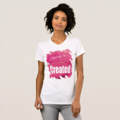 Pink Rose Created Scripture T-shirt (Voorkant volledig)