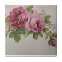 Pink Rose elegance Ceramic Tile Tegeltje