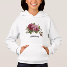 Pink Rose Elegance Hoodie