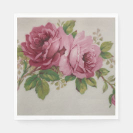 Pink Rose Elegance Paper Napkin  Servet
