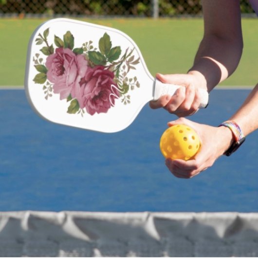 Pink Rose Elegance Pickleball Paddle