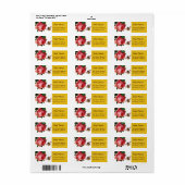 PINK ROSE EN HONEY BEE, BEEKEEPER ETIKET (Full Sheet)