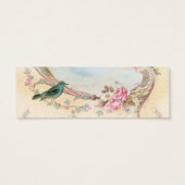  Pink Rose en Robin Bruiloft Drink Tickets Mini Visitekaartjes (Achterkant)