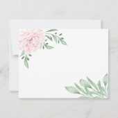 Pink Rose Eucalyptus Funeral Bedankt Opmerking (Achterkant)