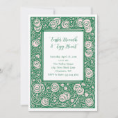 Pink Rose Flower Easter Brunch Invitation (Devant)