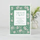 Pink Rose Flower Easter Brunch Invitation (Debout devant)