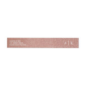 Pink Rose Gold Glitter Effect Retouradres (Individueel)