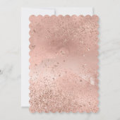 Pink Rose Gold Glitzy Sparkle vrijgezellenfeest Kaart (Achterkant)