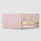 Pink Rose Gold Guest Book Gastenboek (Volledig)
