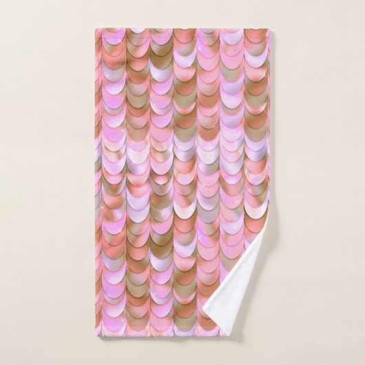 Pink Rose Gold Iridescente Sirène Parties scintill (Serviette à main)