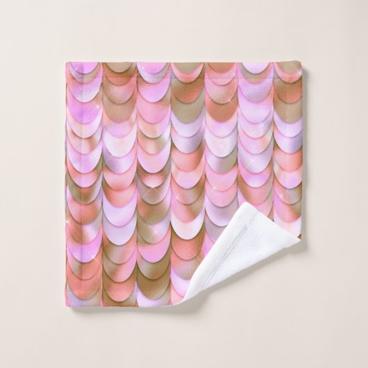 Pink Rose Gold Iridescente Sirène Parties scintill (Gant de toilette)
