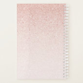 Pink Rose Gold Sparkity Graphique Planner (Dos)